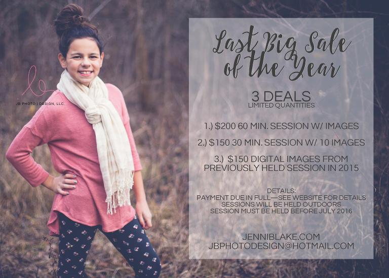 END OF YEAR SALE | JB PHOTO DESIGN